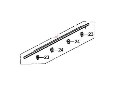 Honda 72450-TK8-A01 Molding Assy., L. FR. Door