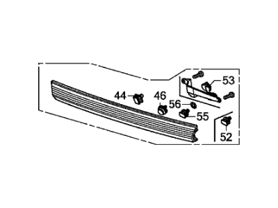 Honda 74890-TK8-A12ZA Garnish (Chromium Plating)