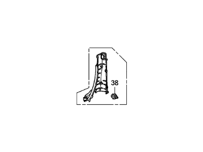 Honda 84173-TK8-A01ZA Garnish, L. Center Pillar (Lower) *NH686L* (LIGHT WARM GRAY)
