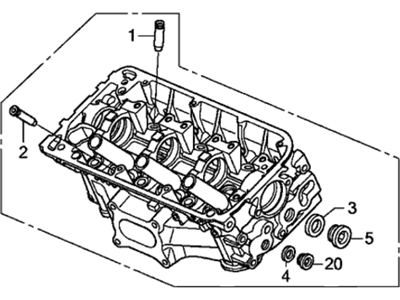 Acura 12300-R70-810 Cylinder Head Assembly, Rear (Dot)