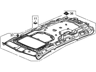Honda 83201-TK8-A42ZA Lng, Roof *NH556L*