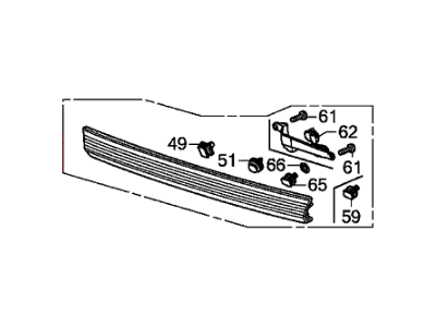 Honda 74890-TK8-A22 Garnish Assembly, Rear License