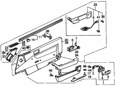 Honda 83500-SE0-A11ZC Lining Assy., R. FR. Door *R53L* (PALMY RED)