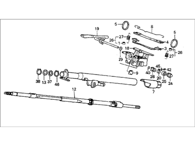 Honda 53200-SE0-A32 Column Assembly, Steering