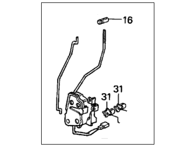 Honda 72110-SE0-A12 Lock Assembly, Passenger Side Door Switch