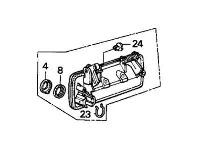 Honda 72140-SE3-014YH Handle Assembly, Passenger Side (Outer) (Greek White Lock)