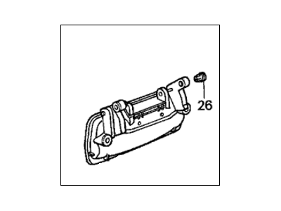 Honda 72640-SE3-004ZE Handle Assembly, Right Rear Door (Outer) (Regency Red Metallic)