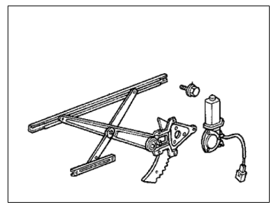 Honda 72250-SE5-A11 Regulator Assembly, Left Front Door Power