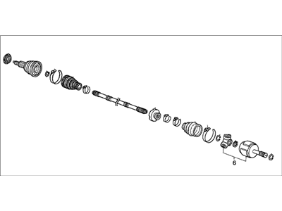 Honda 44010-SE0-924 Driveshaft Set, Passenger Side