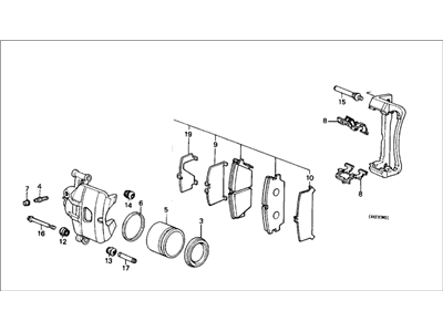 Honda 45230-SE0-A13 Caliper Assembly, Driver Side (Akebono)