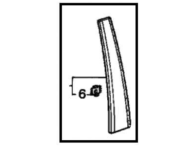 Honda 72470-SE3-023 Garnish, L. FR. Door Center