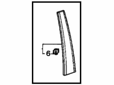 Honda 72430-SE3-023 Garnish, R. FR. Door Center