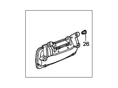 Honda 72680-SE3-014YB Handle Assy., L. RR. Door (Outer) *B49M* (LAUREL BLUE METALLIC)