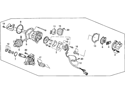 Honda 30105-PJ0-A03 Distributor Assembly