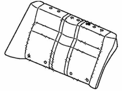 Honda 82121-SNF-A02ZA Cover, Rear Seat-Back Trim (Atlas Gray)