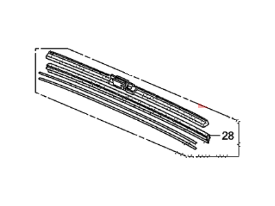 Honda 76630-SNE-A01 Blade, Windshield Wiper (575MM) (Passenger Side)