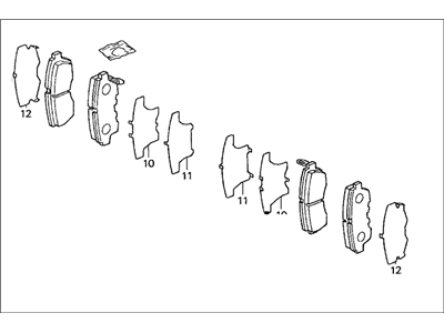 Acura 45022-SY8-405 Front Pad Set