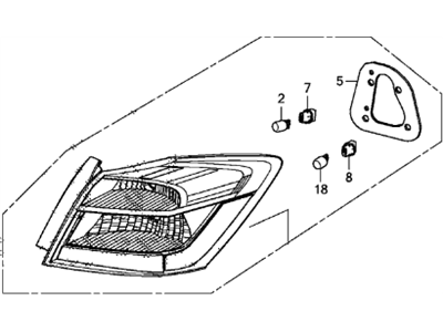 Honda 33500-T2A-A01 Light Assy , R Tai