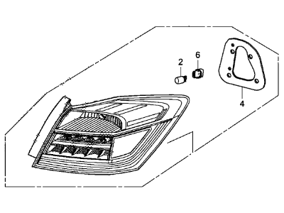 Honda 33500-T2A-A11 Light Assy , R Tai