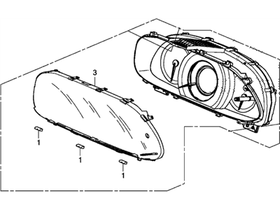Honda 78100-T2F-L11 Meter Assembly, Combination (Rewritable)
