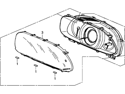 Honda 78100-T2F-L21 Meter Assembly, Combination (Rewritable)