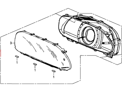 Honda 78100-T3Z-A21 Meter Assembly, Combination (Rewritable)