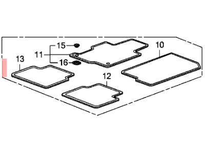 Honda 83600-T2F-A01ZA Mat Set, F*NH167L*