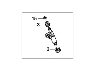 Honda 06164-PHM-A50 Injector Set, Fuel