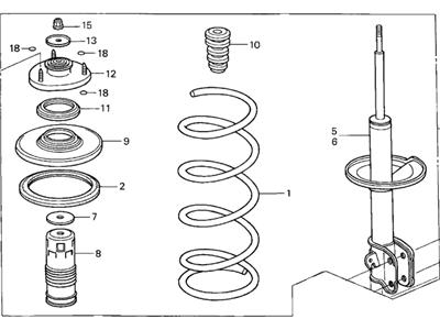 Honda 51601-S0X-A13 Shock Absorber Assembly, Right Front