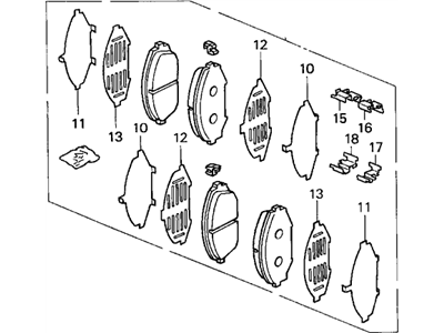 Honda 45022-S0X-405 Pad Set, Front