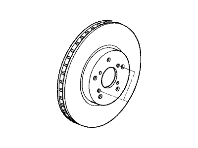 Acura 45251-S0X-000 Disk, Front Brake (16")