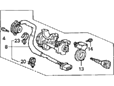 Honda 35100-S0X-306NI Lck Assy., Steering