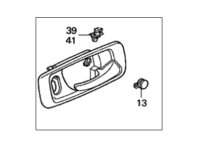 Honda 72125-S84-A01ZB Case, Right Front Inside (Light Quartz Gray)