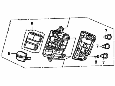 Honda 79630-TA0-A02ZA Switch Assembly, Automatic Air Conditioner (Gun Metallic)