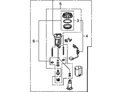 Acura 17045-TK4-A00 Module Assembly, Fuel Pump