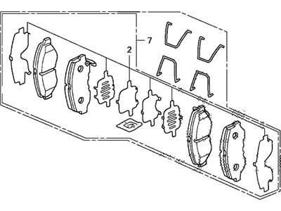 Acura 45022-TE0-A61 Front Pad Set (17Cl-1