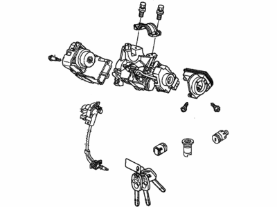 Honda 06350-TA0-A14 Cylinder Set, Key