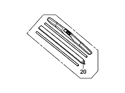 Honda 76630-TA0-A01 Blade, Windshield Wiper (475MM)