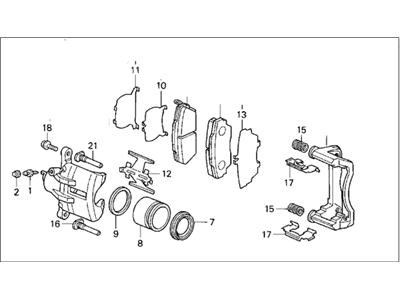 Acura 45230-SR3-N33 Caliper Assembly, Driver Side (17Cl-14Vn) (Nissin)