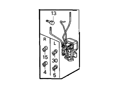 Honda 72150-SR4-A02 Lock Assembly, Left Front Door