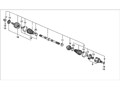 Honda 44010-SR3-040 Driveshaft Set, Passenger Side