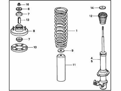 Honda 51601-SR3-A51 Shock Absorber Assembly, Right Front (Showa)