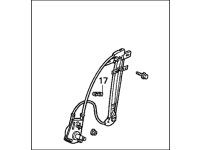 Honda 72710-SR4-003 Regulator Assembly, Right Rear Door