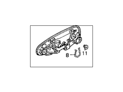 Honda 72180-SR3-013 Handle Assembly, Left Front (Outer)