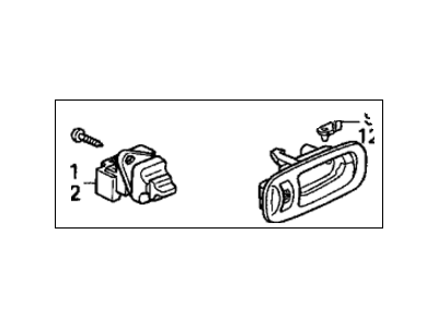 Honda 72660-SR4-J02ZB Handle Assembly, Left Rear Inside (Excel Charcoal) (Power Window)