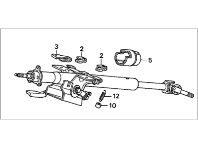 Honda 53200-SR3-A02 Column Assembly, Steering (Tilt)