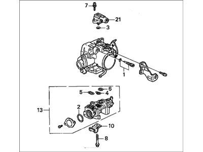 Honda 16400-P06-A01 Body Assembly, Throttle (Gr01A)