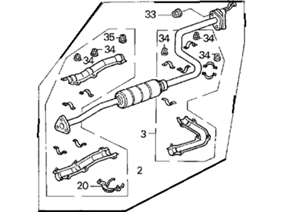 Honda 18220-SR1-315 Pipe B, Exhaust