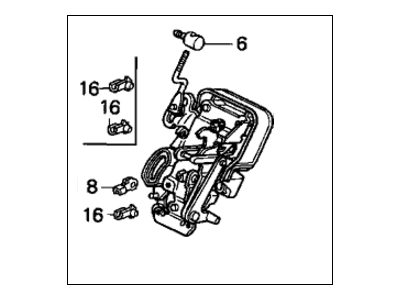 Honda 72650-SR4-004 Lock Assembly, Left Rear Door