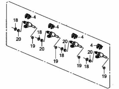 Honda 16010-5R1-315 Injector Set, Fuel